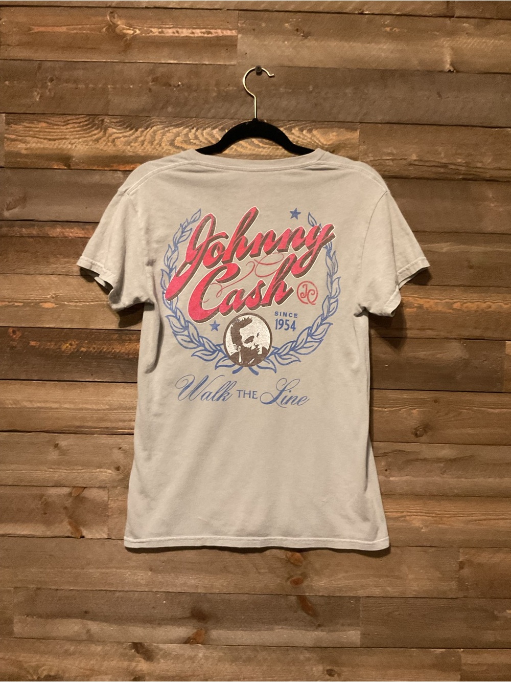 Gray Short Sleeve Johnny Cash Graphic T-Shirt Women’s Size Small - Picture 2 of 2